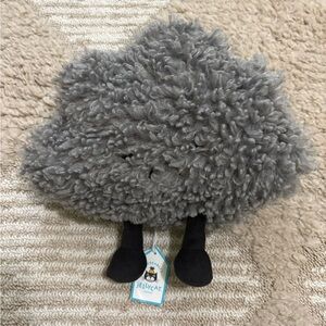 Jellycat Fluffy Gray Cloud Pillow